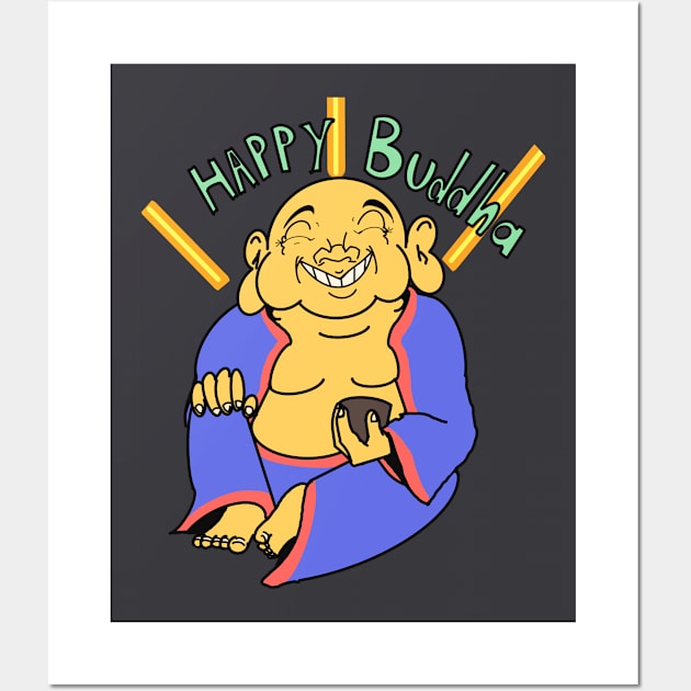 Happy Buddha Wall Art by dalek1384@gmail.com